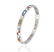 BRACCIALE ACCIAIO CON BANDIERINE
