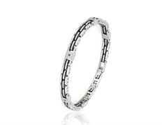 BRACCIALE ACCIAIO E NERO CON ZIRCONI NERI