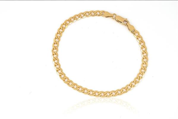 BRACCIALE GRUMETTA cm1.2X20 gr5.5 IN ARGENTO DORATO