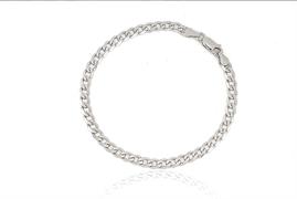 BRACCIALE GRUMETTA cm1.2X20 gr5.5 IN ARGENTO RODIATO