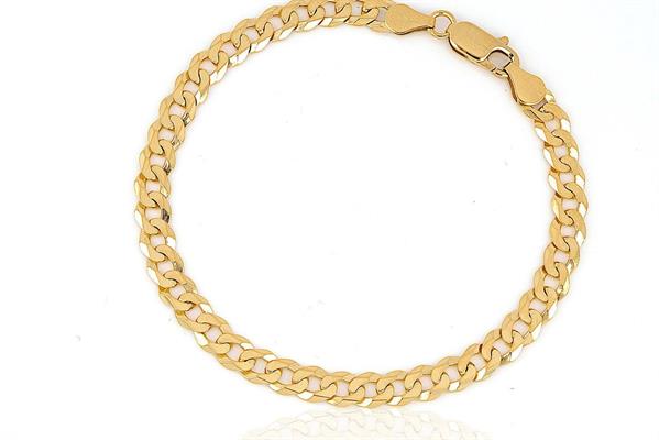 BRACCIALE GRUMETTA cm1.5X20 gr7.5 IN ARGENTO DORATO