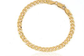 BRACCIALE GRUMETTA cm1.5X20 gr7.5 IN ARGENTO DORATO