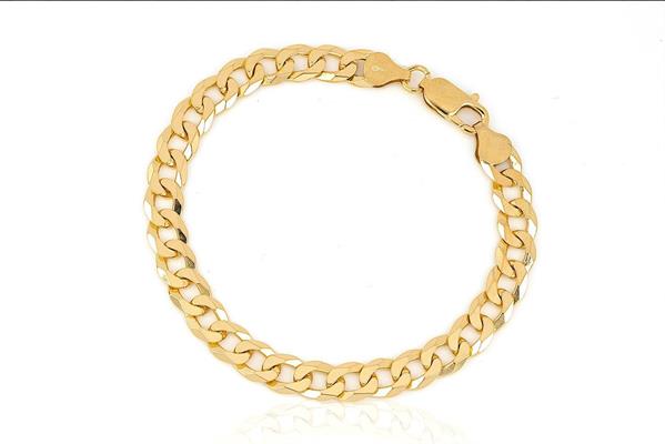 BRACCIALE GRUMETTA cm2X20 gr14.5 IN ARGENTO DORATO