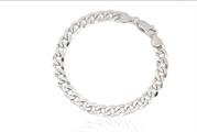 BRACCIALE GRUMETTA cm2X20 gr14.5 IN ARGENTO RODIATO