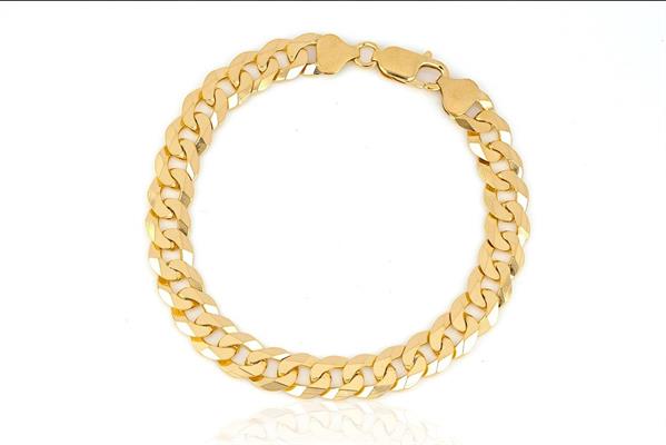 BRACCIALE GRUMETTA cm2.2X20 gr17.5 IN ARGENTO DORATO