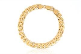 BRACCIALE GRUMETTA cm2.2X20 gr17.5 IN ARGENTO DORATO