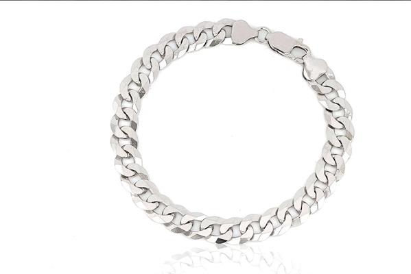BRACCIALE GRUMETTA cm2.2X20 gr17.5 IN ARGENTO RODIATO