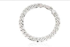 BRACCIALE GRUMETTA cm2.2X20 gr17.5 IN ARGENTO RODIATO