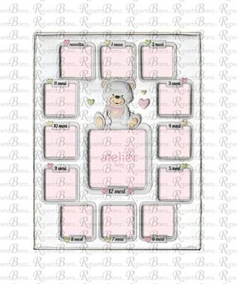 CORNICE 12 MESI ORSETTO ROSA