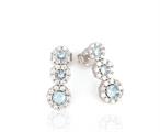 ORECCHINI KATE TRILOGY PIETRE ACQUA MARINA IN ARGENTO 925%