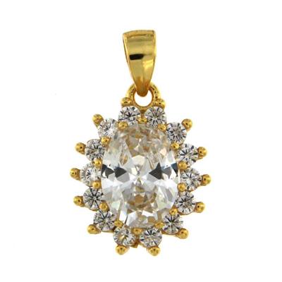 CIONDOLO KATE OVALE 6X8 DORATO ARG 925