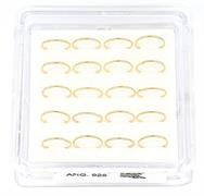 ORECCHINI NASO CERCHI D 10mm 20 PZ DORATI ARG 925