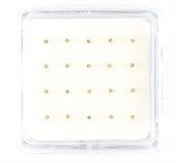 ORECCHINI NASO ZIRCONI TONDI 1.5mm 20 PZ GRIFFE DORATE ARG