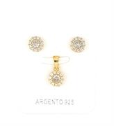 PARURE TONDA 5mm DORATO ZIRCONI BIANCHI
