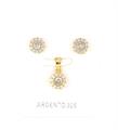 PARURE TONDA 5mm DORATO ZIRCONI BIANCHI