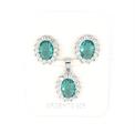 PARURE OVALE 6X8mm RODIATA ZIRCONI TIFFANY