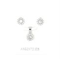 PARURE TONDA 5 mm RODIATA ZIRCONI BIANCHI