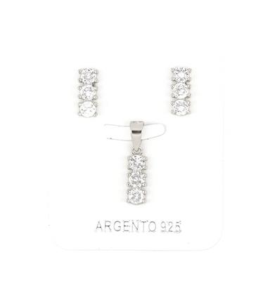 PARURE TRILOGY 3mm RODIATA ZIRCONI BIANCHI