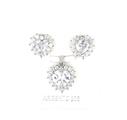 PARURE CUORE 8mm RODIATA ZIRCONI BIANCHI