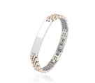 BRACCIALE ACCIAIO CON TARGA 8MM MAGLIA MODELLO ROLEX