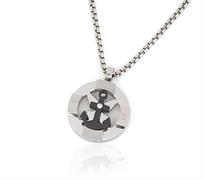 COLLANA ACCIAIO UOMO ANCORA BLACK