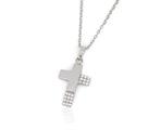 COLLANA ACCIAIO CROCE ZIRCONATA