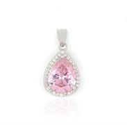 CIONDOLO KATE GOCCIA mm 8X10 ROSA IN ARGENTO 925