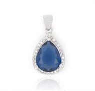 CIONDOLO KATE GOCCIA mm 8X10 BLU IN ARGENTO 925
