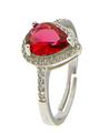ANELLO KATE GOCCIA ROSSO mm 7X9 OPEN IN ARGENTO 925