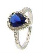 ANELLO KATE GOCCIA BLU mm 7X9 OPEN IN ARGENTO 925