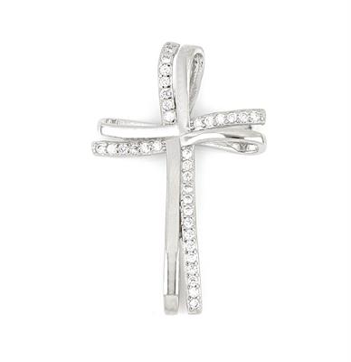 CIONDOLO CROCE cm 2.5X1.5 IN ARGENTO 925
