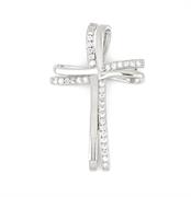 CIONDOLO CROCE cm 2.5X1.5 IN ARGENTO 925