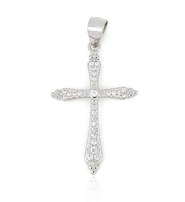 CIONDOLO CROCE cm 2.5X1.5 IN ARGENTO 925