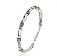 BRACCIALE ACCIAIO CON INSERTI RAME E EMATITE