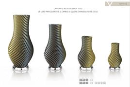 VASO H 31 BICOLO NERO/ORO BASE ARGENTO