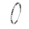 BRACCIALE ACCIAIO CON PIETRE NERE