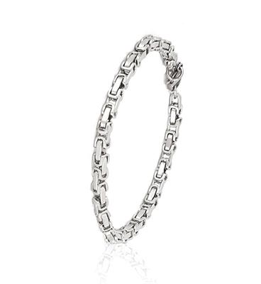 BRACCIALE ACCIAIO MAGLIA BIZANTINA