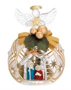 SFERA CON ANGELO D. 8 DECO ARGENTO CON FIOCCO ALBERELLI E