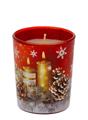 BICCHIERE CON CANDELA PROFUMATA 70gr - CANDELE ROSSO